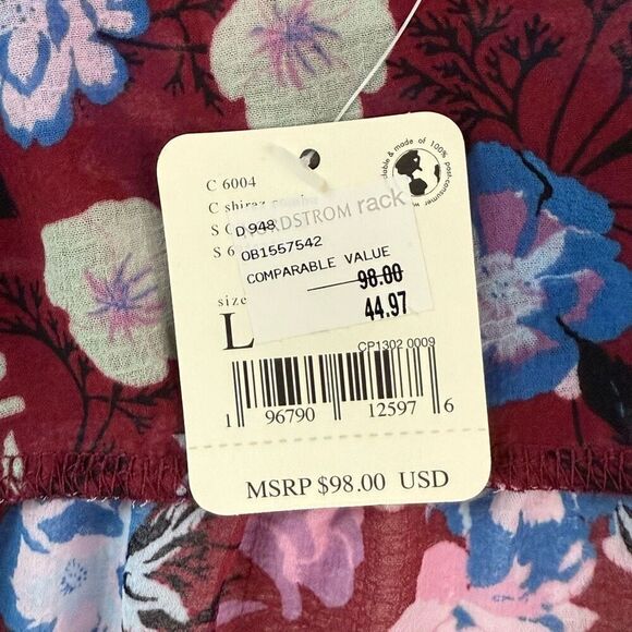 Free People Maybel Floral Blouse NWT - Women’s US L - Picture 10 of 12